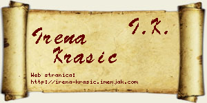 Irena Krasić vizit kartica